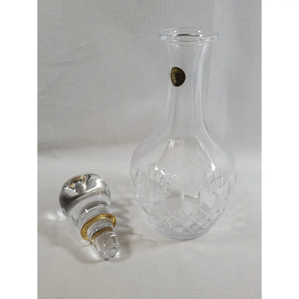 Vtg A.G. Durand France Cut Lead Crystal Decanter w/Stopper 24% Lead‎ Crystal Bar